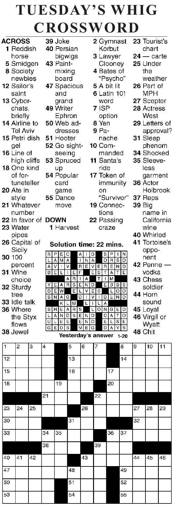 0120 Crossword Crosswords Cecildaily 0120 Crossword Crosswords Cecildaily