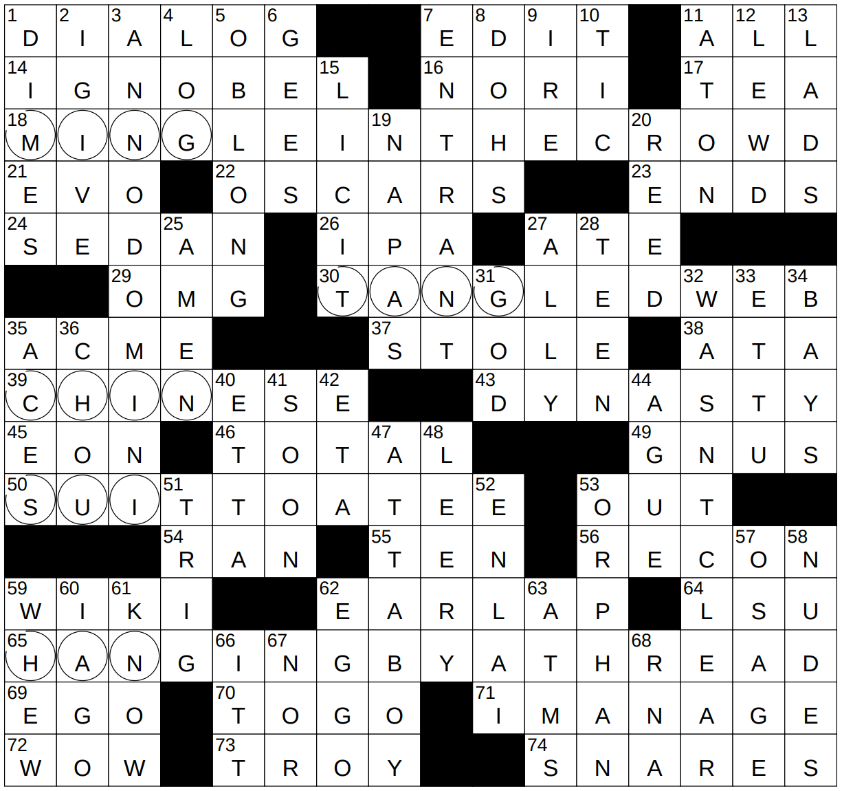 0503 22 NY Times Crossword 3 May 22 Tuesday NYXCrossword