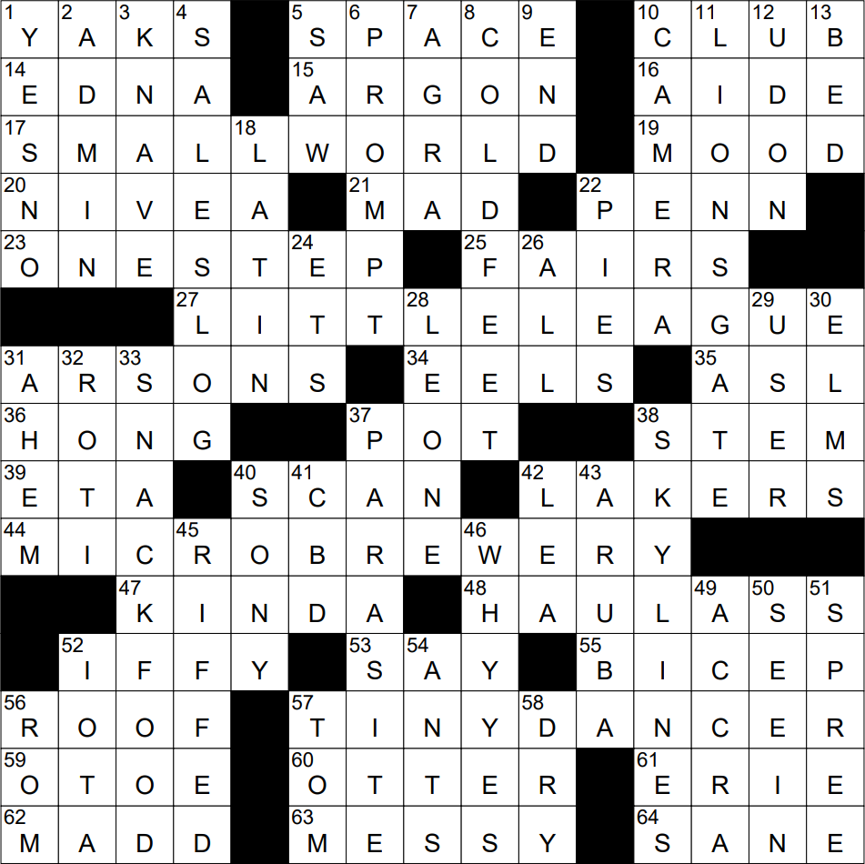 0515 23 NY Times Crossword 15 May 23 Monday NYXCrossword