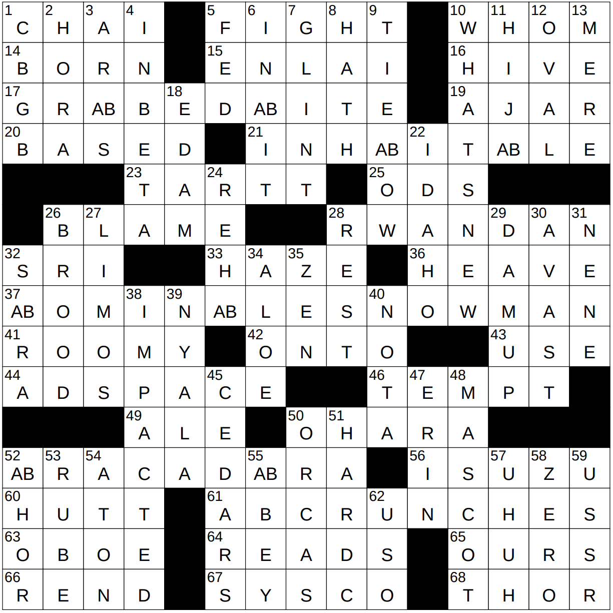 title sharer crossword