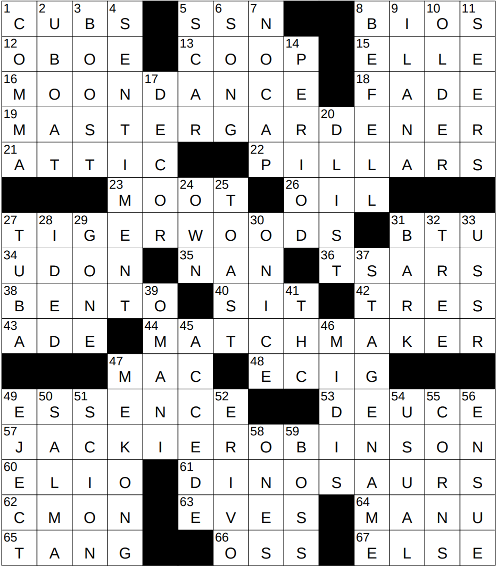 0710 25 NY Times Crossword 10 Jul 25 Thursday NYXCrossword