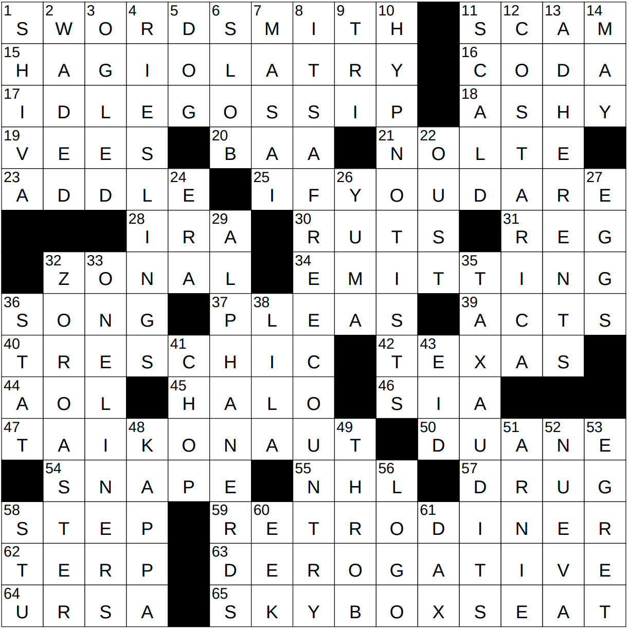 0805 23 NY Times Crossword 5 Aug 23 Saturday NYXCrossword