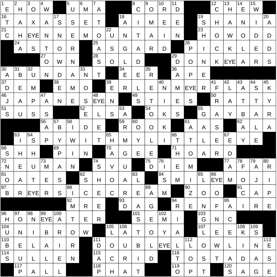 battleship cry crossword