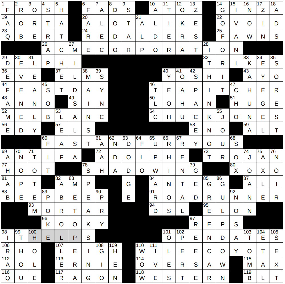 evergreen seed crossword