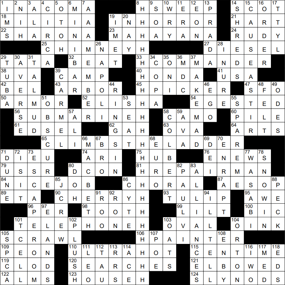 1009 22 NY Times Crossword 9 Oct 22 Sunday NYXCrossword