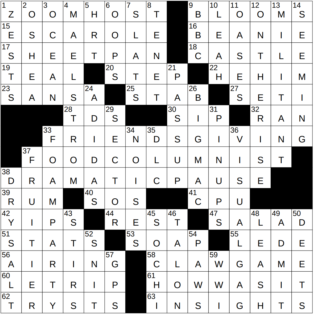 1118 23 NY Times Crossword 18 Nov 23 Saturday NYXCrossword