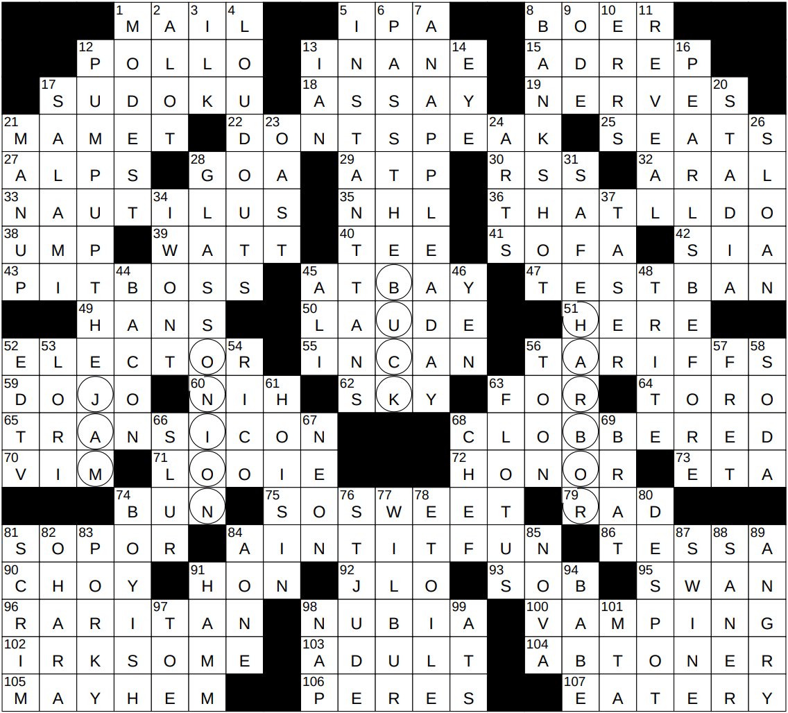 she in portuguese crossword