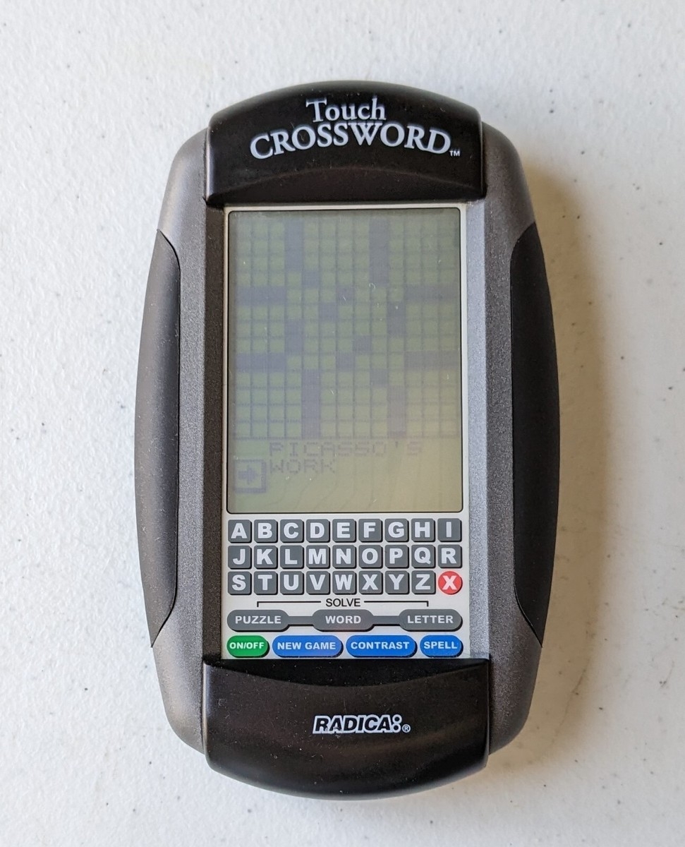 1999 Radica Touch Screen Crossword Puzzle Handheld Electronic Game No Stylus EBay