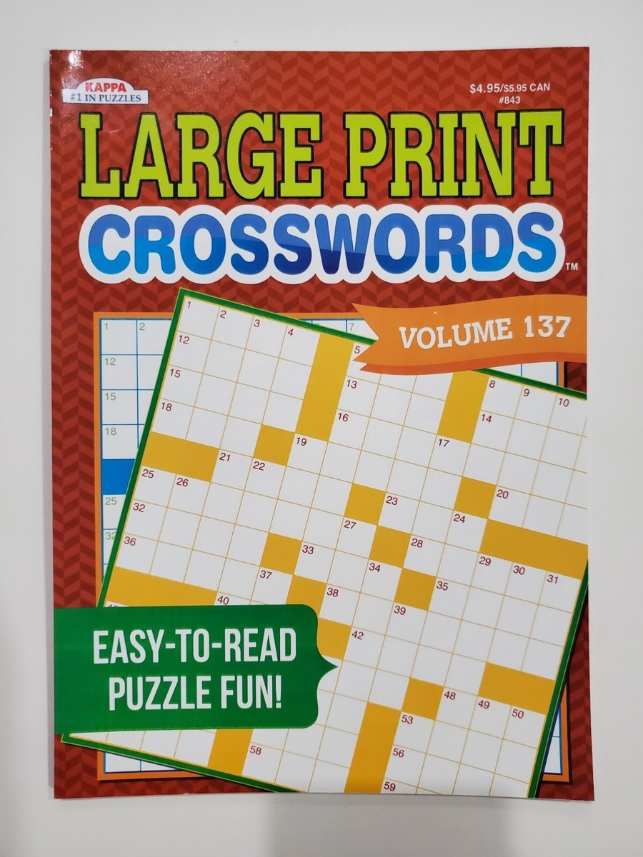 6 Kappa Puzzles Large Print Crosswords Activity Books Vol 137 166 Easy To Read EBay