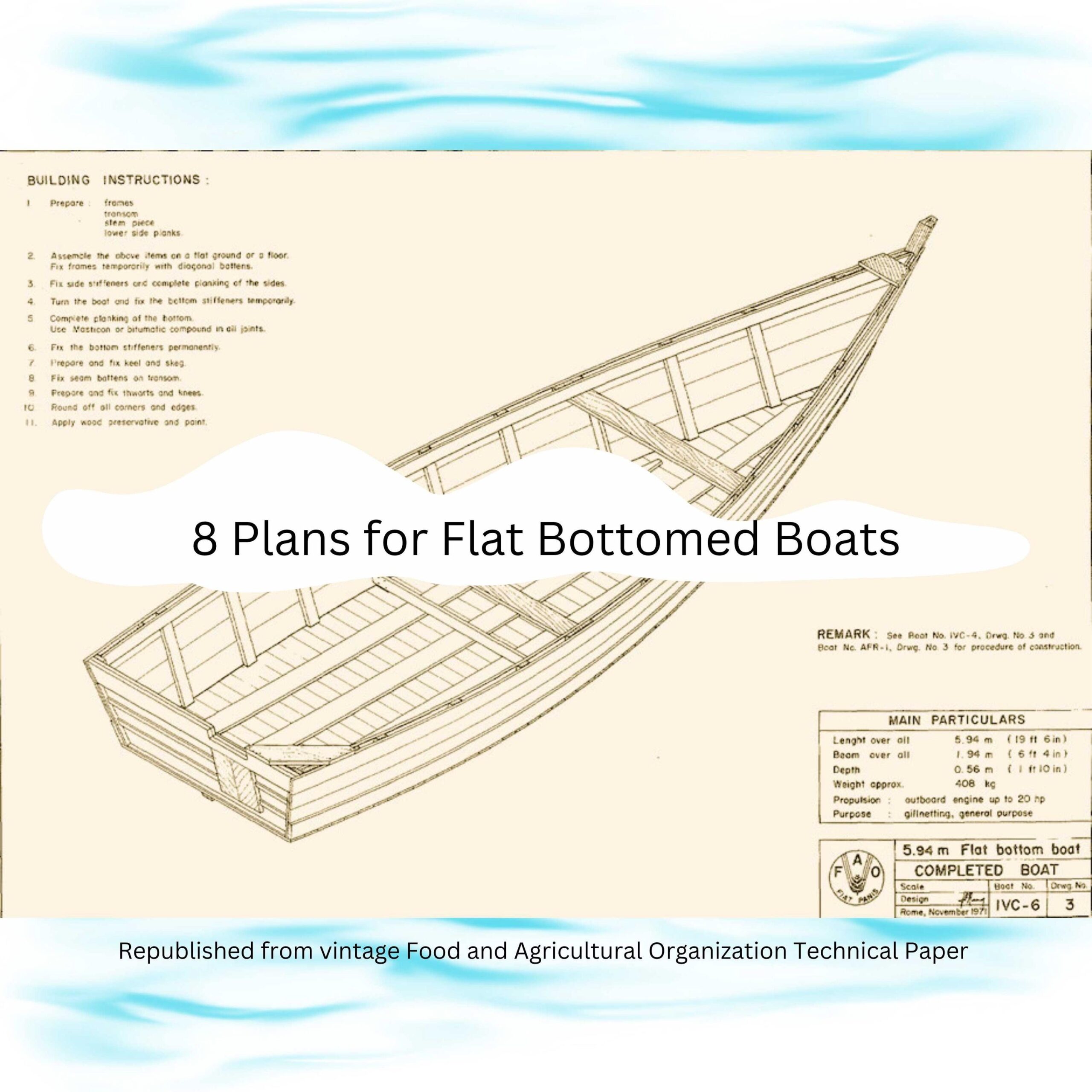 8 Flat Bottom Fishing Boat Plans PDF File 37 Pages Excerpted From Vintage Food And Agricultural Organization Technical Paper Etsy 8 Flat Bottom Fishing Boat Plans PDF File 37 Pages Excerpted From Vintage Food And Agricultural Organization Technical Paper Etsy