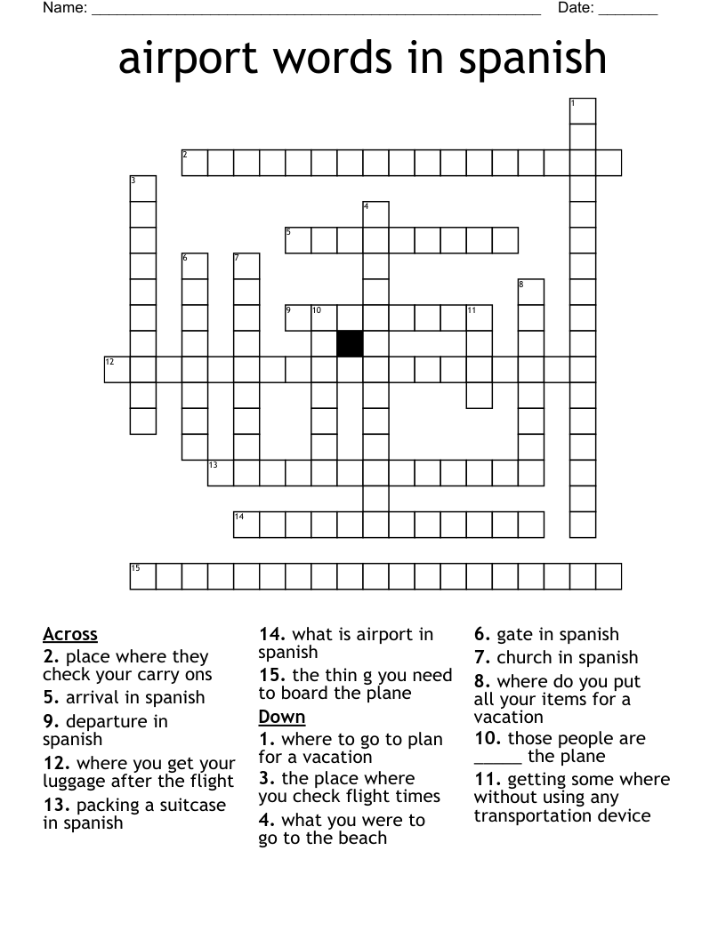 those spanish crossword those spanish crossword
