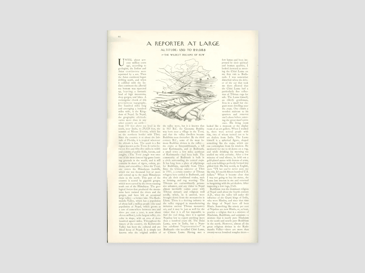 Altitude 150 To 29 028 I The Wildest Dreams Of Kew The New Yorker