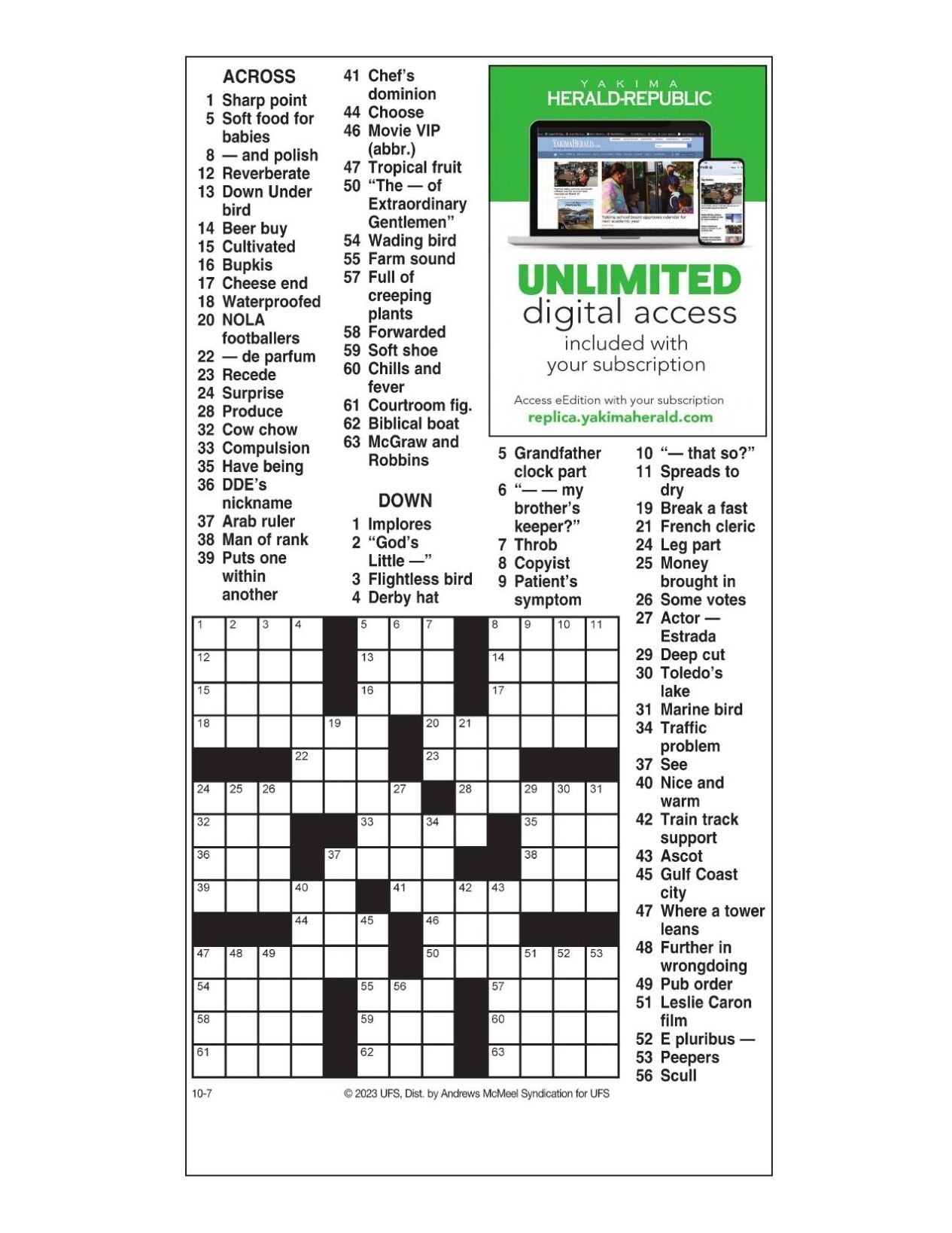 arab ruler crossword
