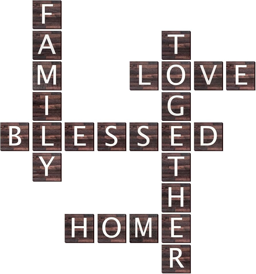 Amazon 25 Pcs Rustic Crossword Tiles For Wall Decor Square Wooden Letters Hanging Puzzle Wall Tiles Family Blessed Love Together Home Sign Wooden Wall Ready To Hang Tiles For Wall Art Farmhouse Amazon 25 Pcs Rustic Crossword Tiles For Wall Decor Square Wooden Letters Hanging Puzzle Wall Tiles Family Blessed Love Together Home Sign Wooden Wall Ready To Hang Tiles For Wall Art Farmhouse