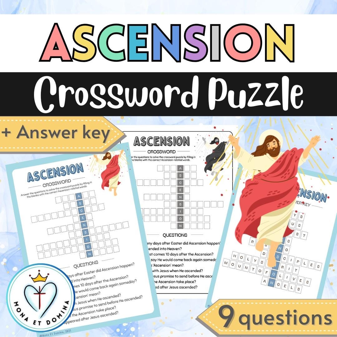 Ascension Of Jesus Worksheet Crossword Puzzle No Prep Feast Day Activity Religion Lesson Printable Digital Download Etsy Ascension Of Jesus Worksheet Crossword Puzzle No Prep Feast Day Activity Religion Lesson Printable Digital Download Etsy