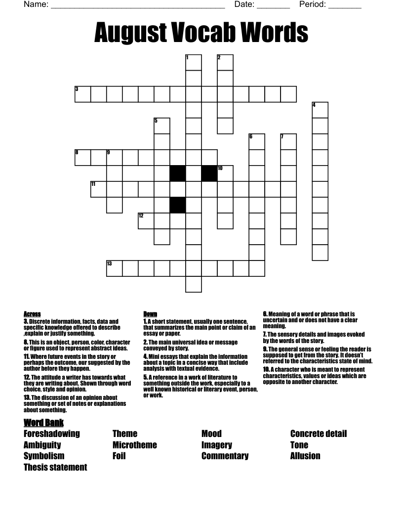 not at work for short crossword