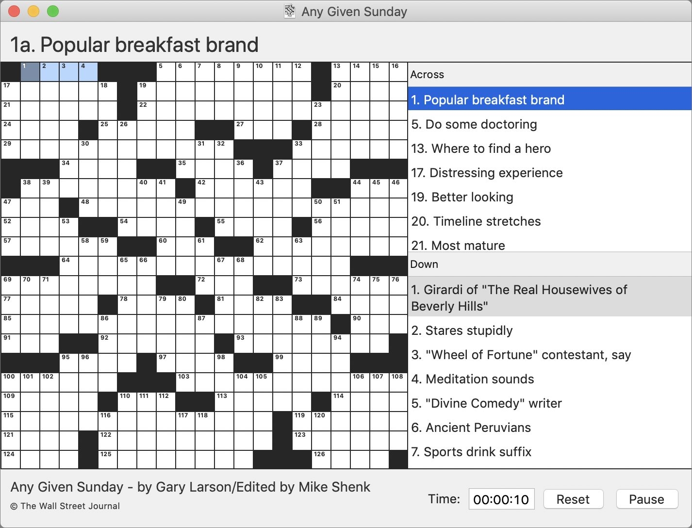 apple desktop crossword