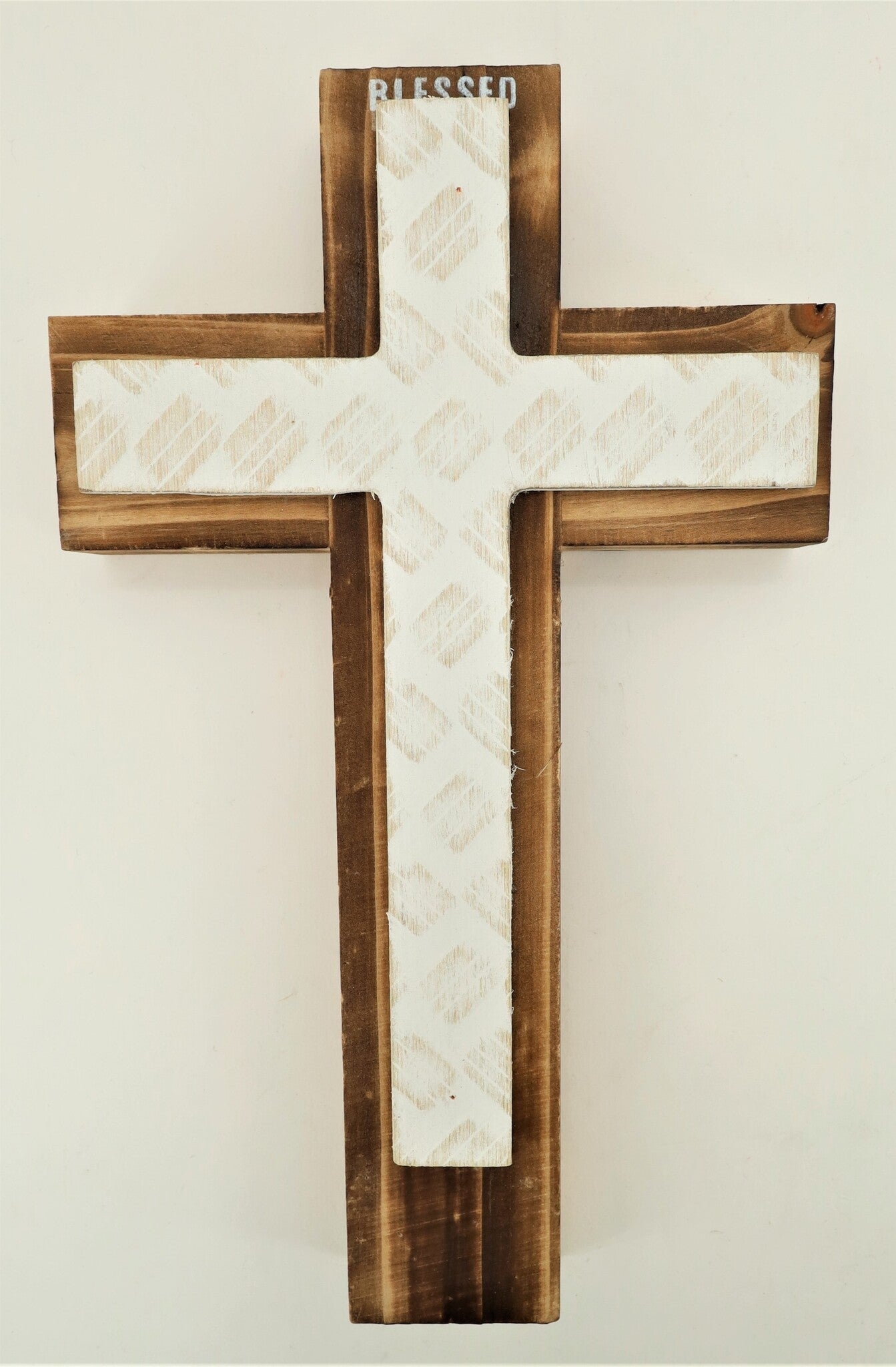 Blessed Wooden Deco Wall Cross Blessed Wooden Deco Wall Cross