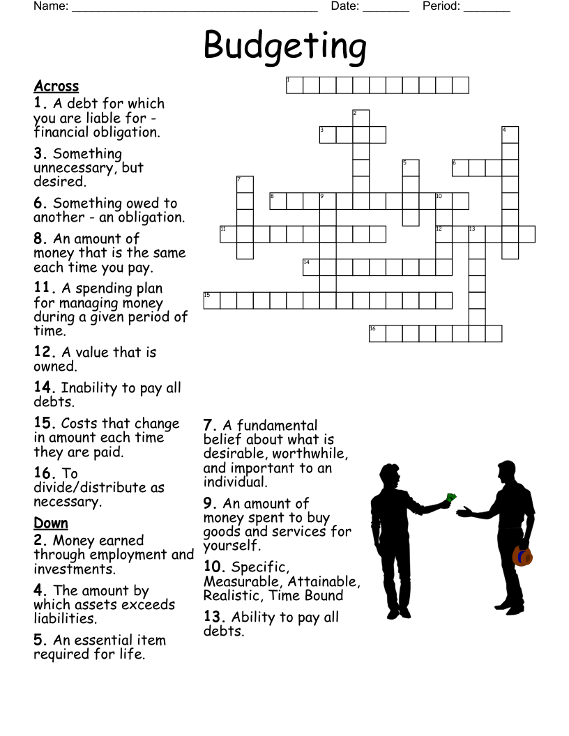 Budgeting Crossword WordMint