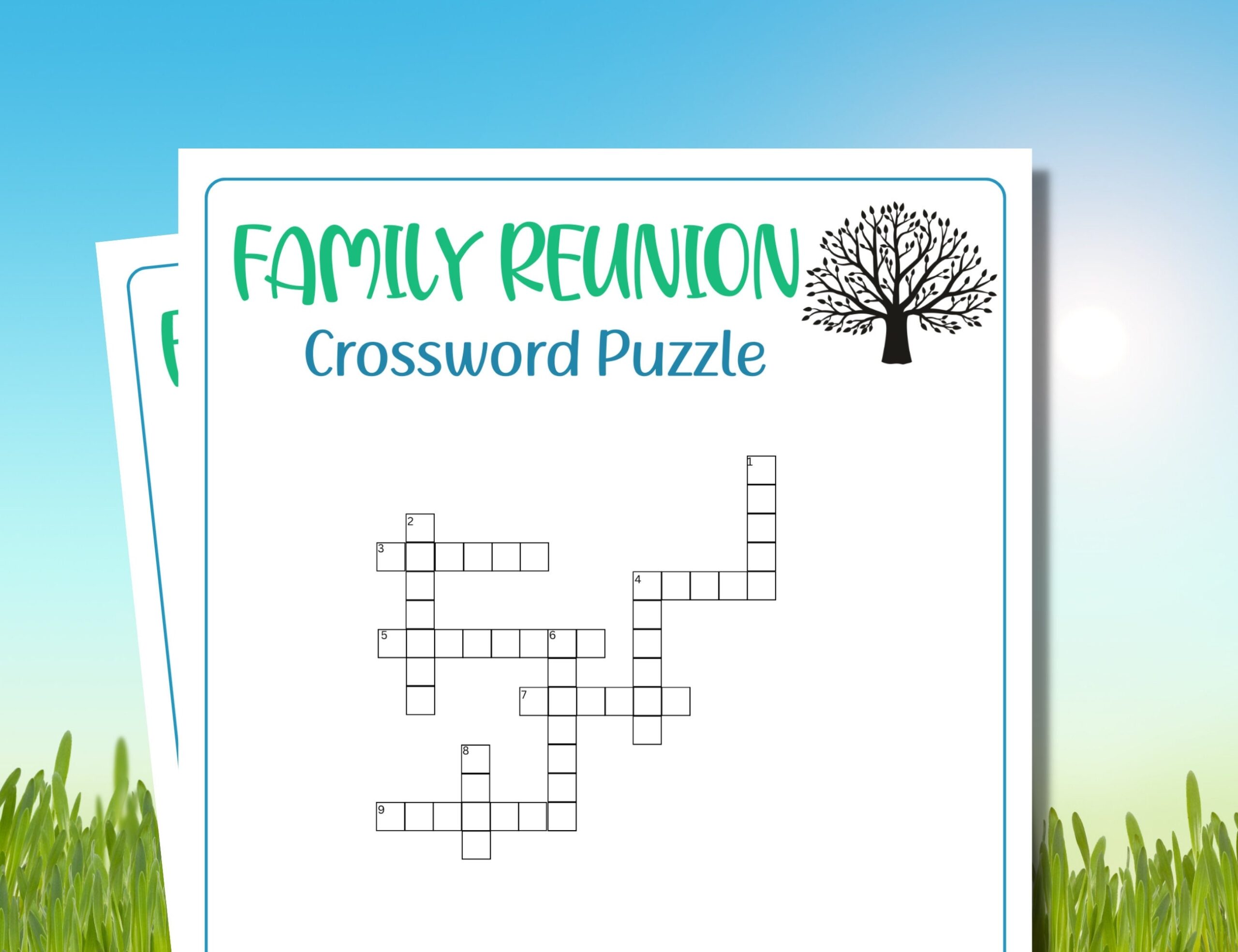 Buy Family Reunion Crossword Puzzle Family Reunion Word Puzzle Family Reunion Games Family Games Printable Games Kids Games Group Online In India Etsy