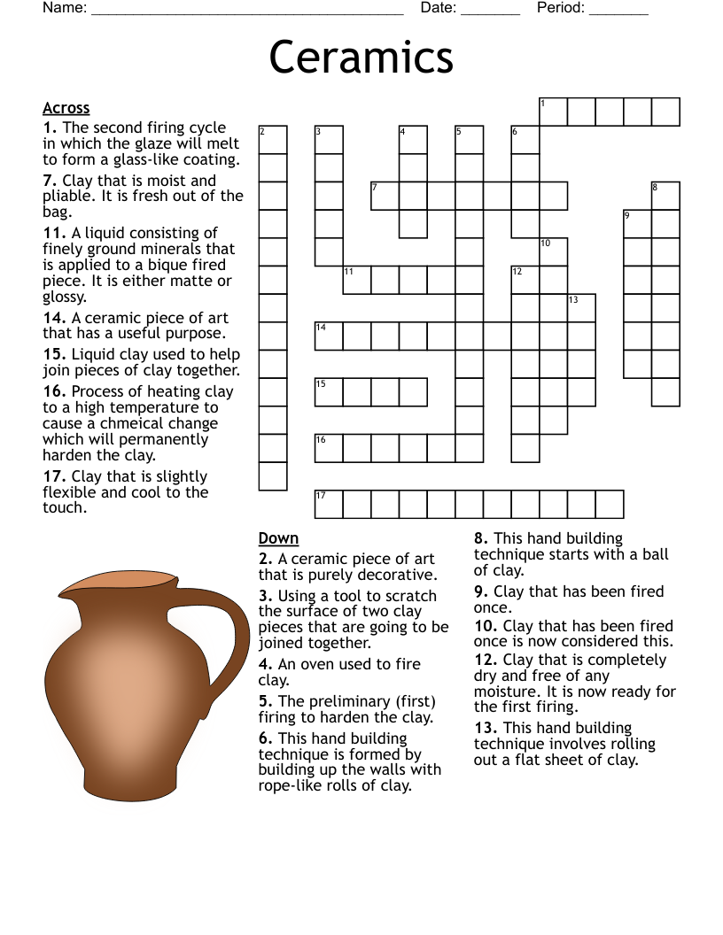 earthenware pot crossword