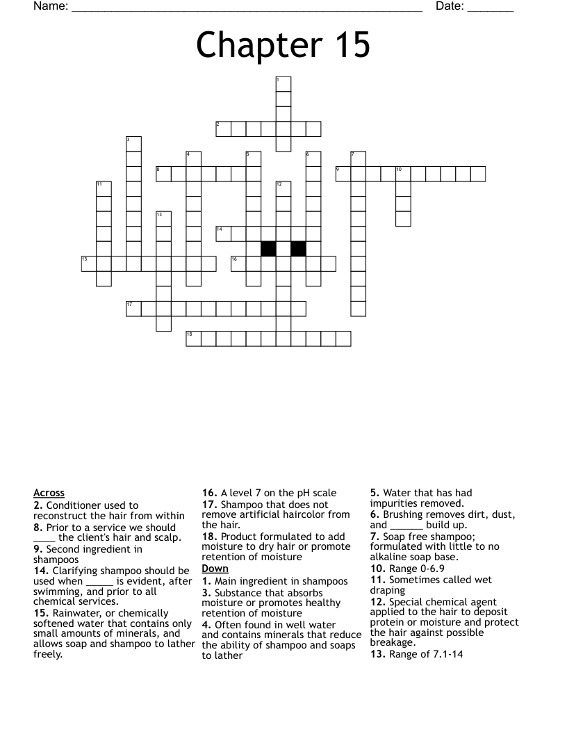 Chapter 15 Crossword WordMint
