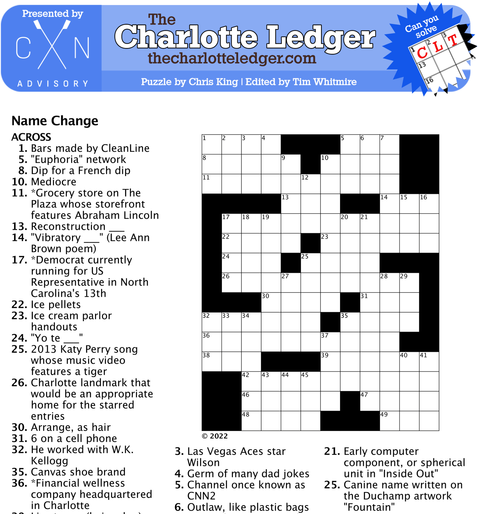 star ledger crossword