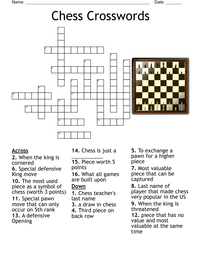 Chess Crosswords WordMint Chess Crosswords WordMint