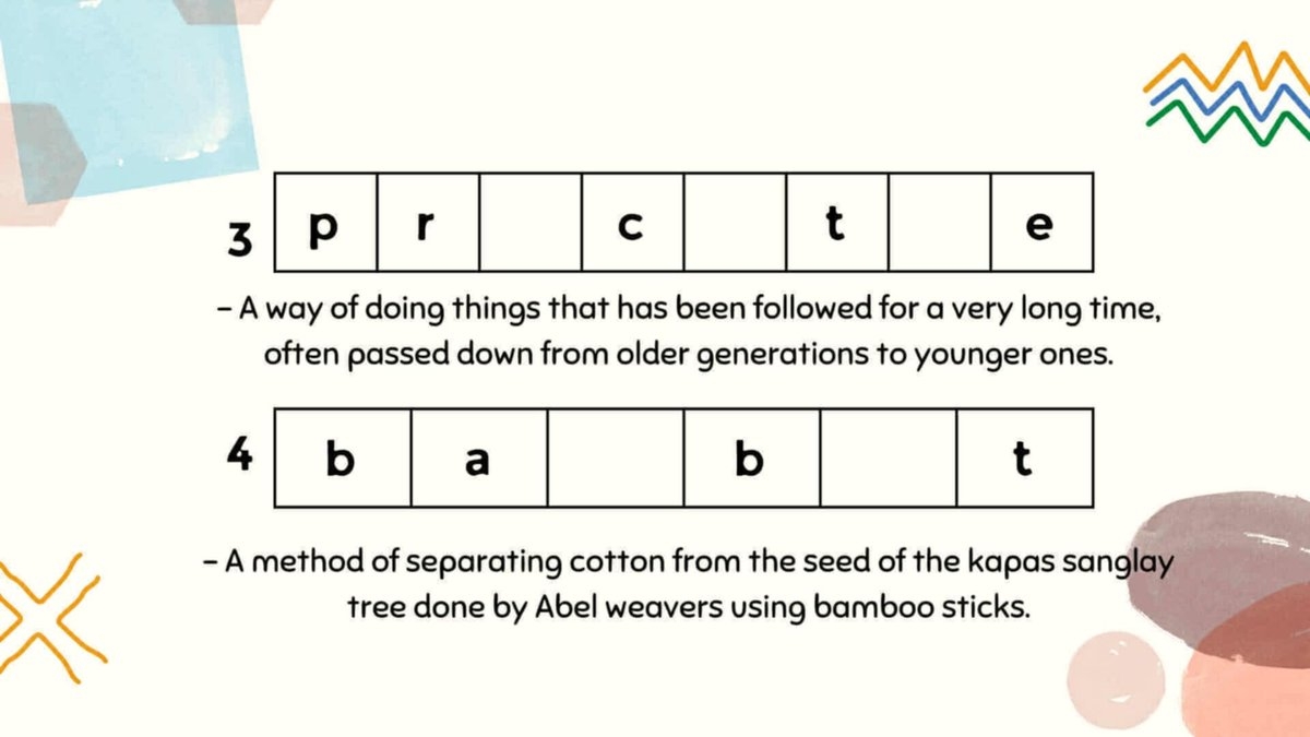 Complete The Crossword Puzzle A Way Of Doing Things That Has Been Follo 