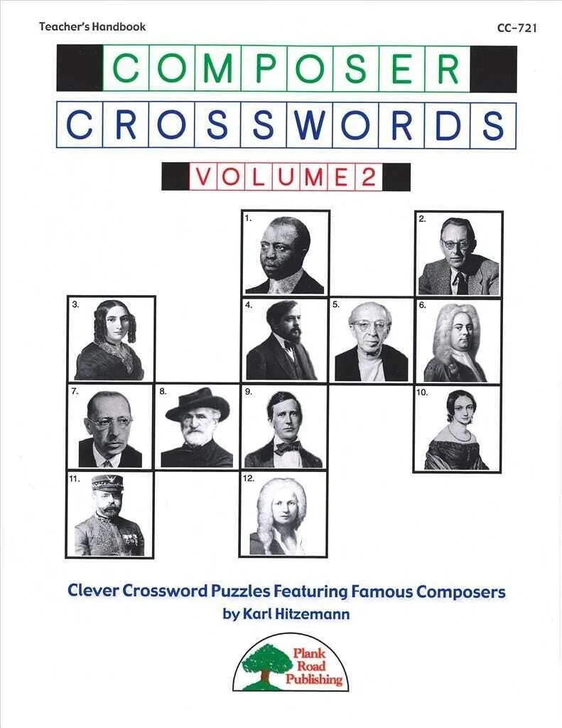 Composer Crosswords Fun Puzzles Featuring 12 Famous Composers