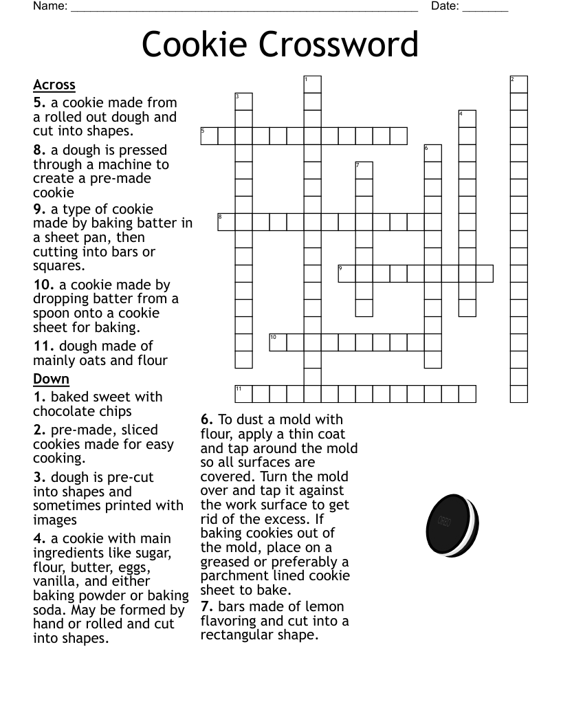 baking exercise crossword