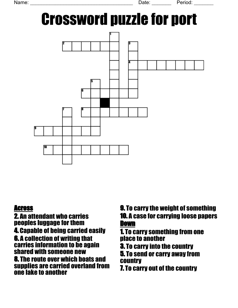 carry on crossword