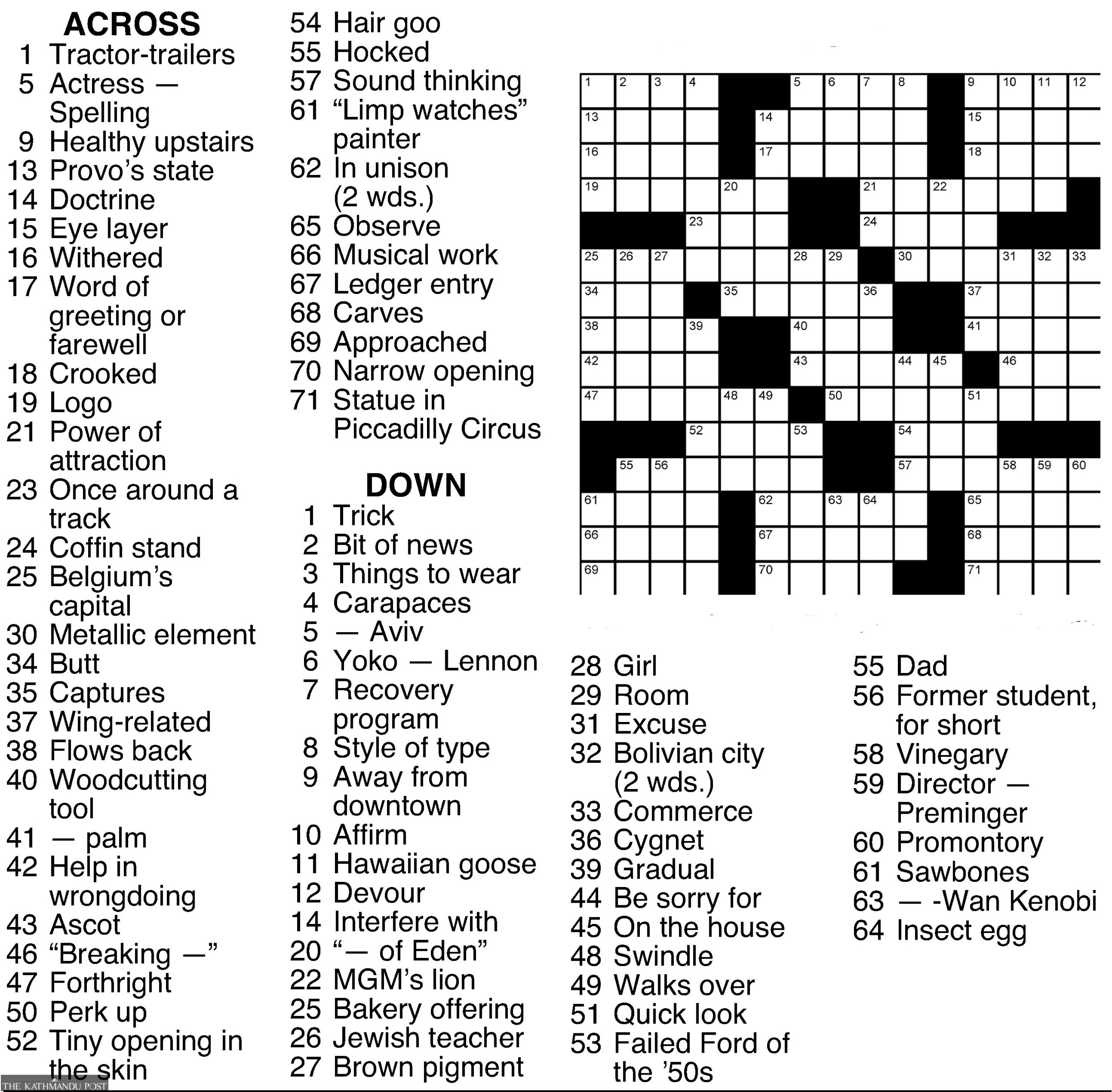 narrow opening crossword narrow opening crossword
