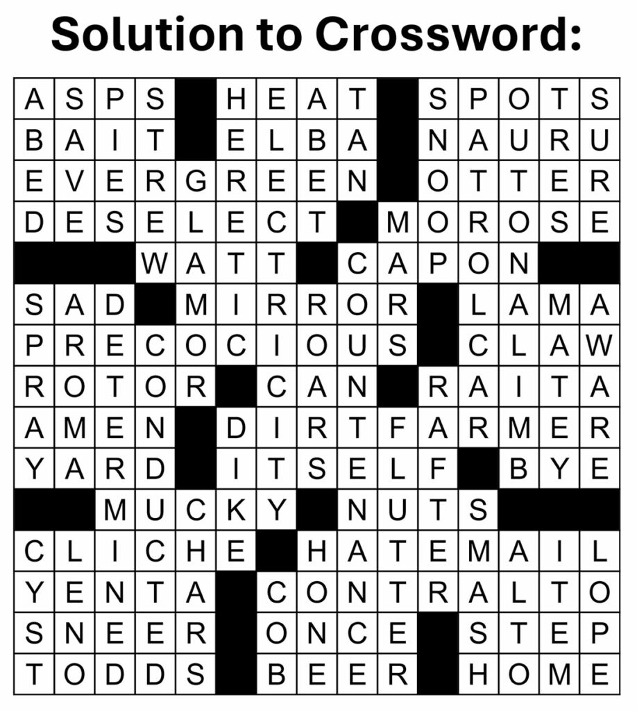 Crossword Solution 6 19 24 Flagpole Crossword Solution 6 19 24 Flagpole