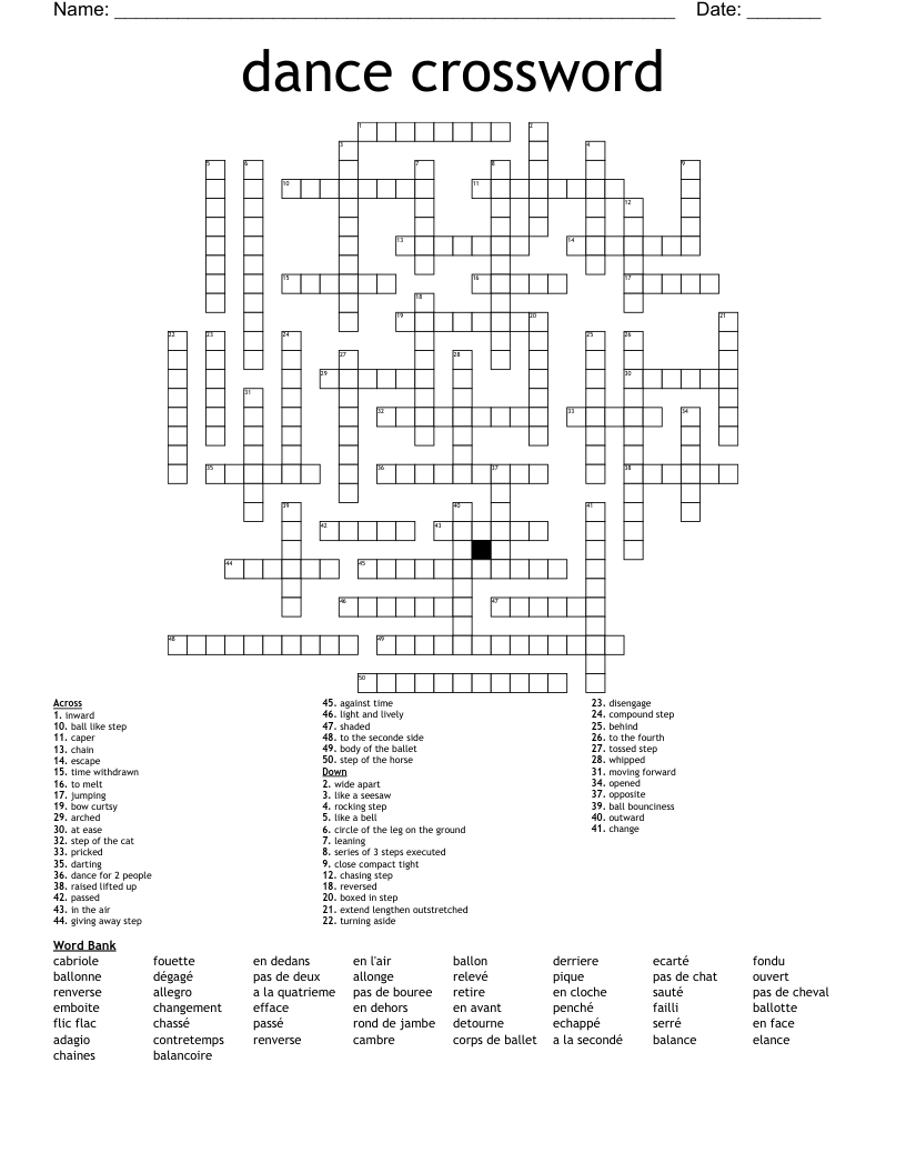 circle dance crossword