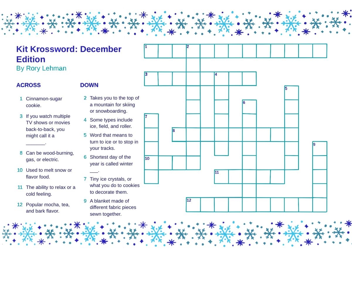 December Monthly Crossword The Evanstonian December Monthly Crossword The Evanstonian