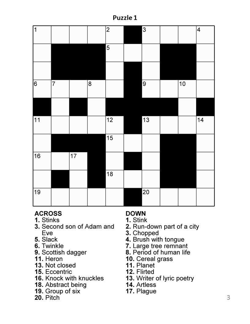 large print crossword