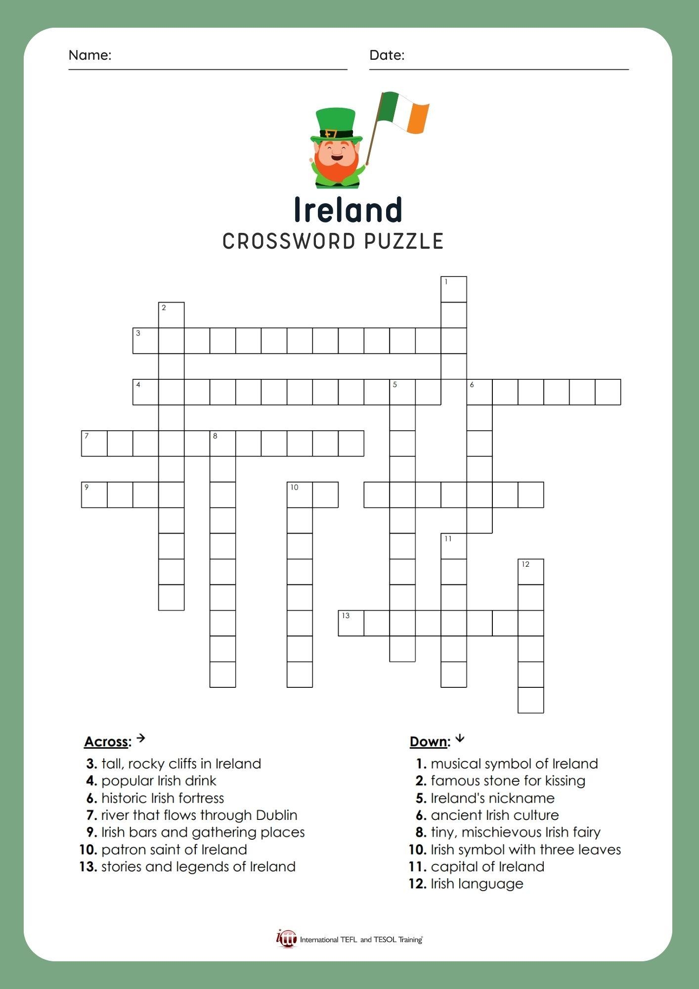 ireland to the irish crossword ireland to the irish crossword