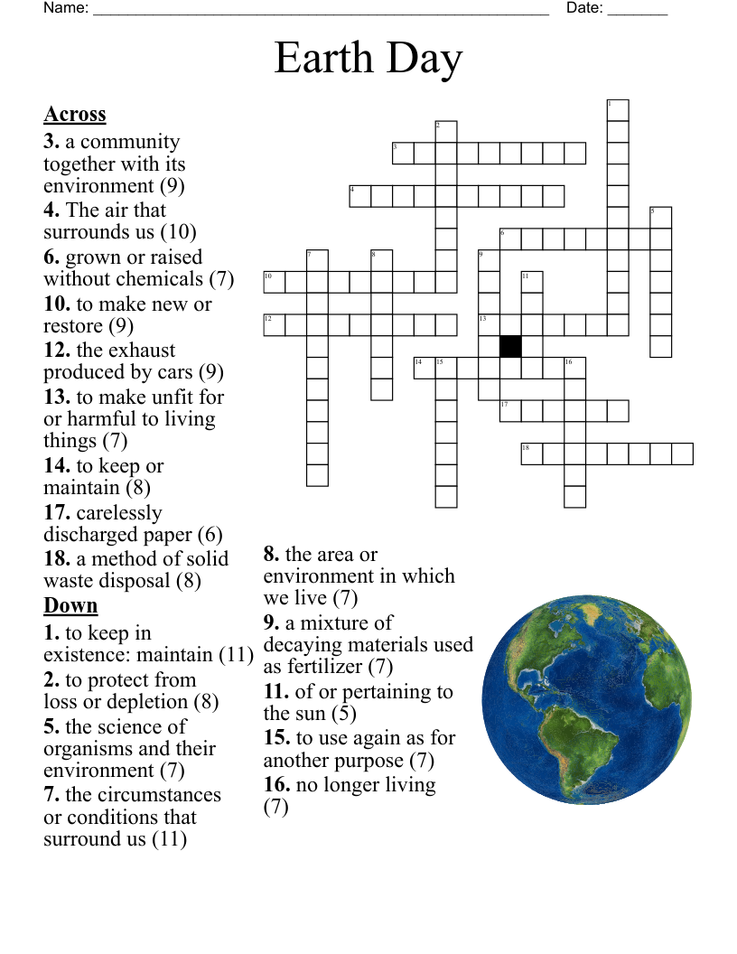 Environment Crossword WordMint
