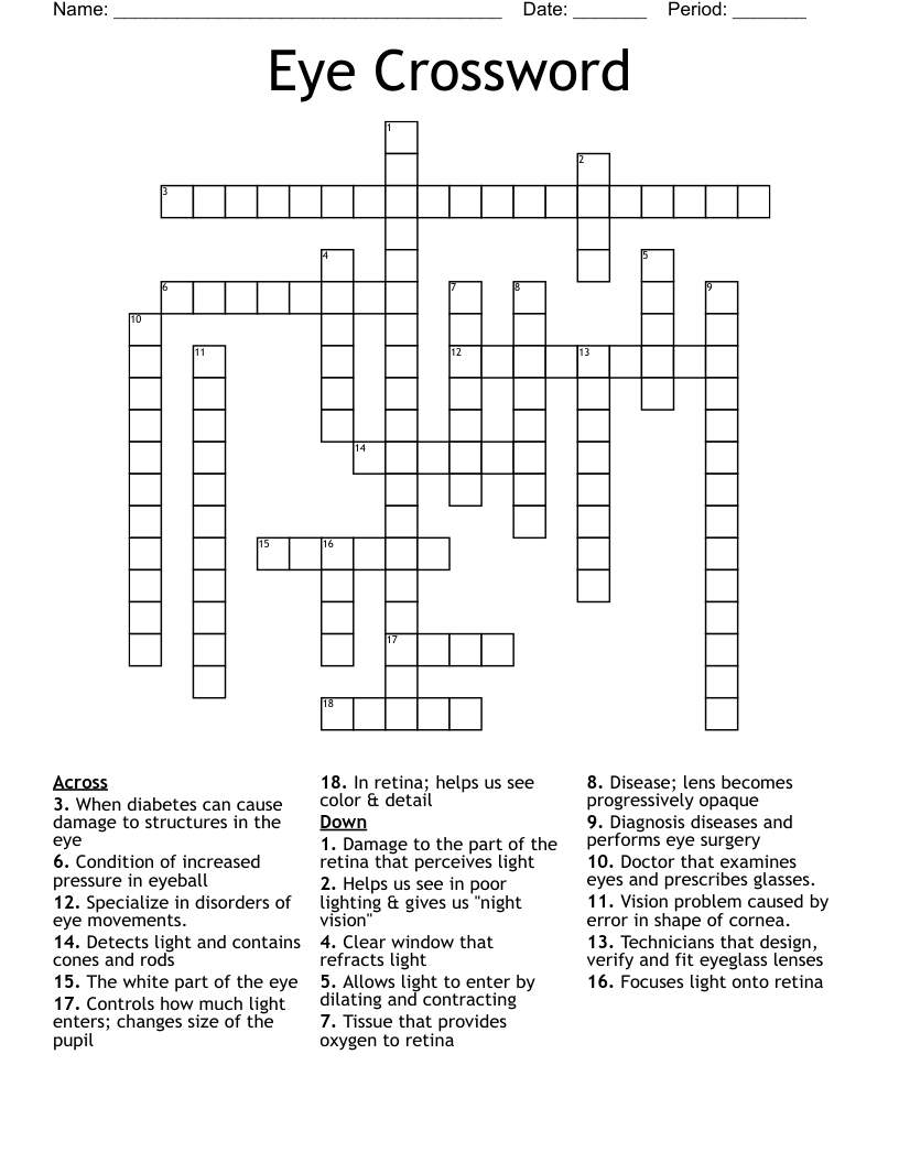 Eye Crossword WordMint