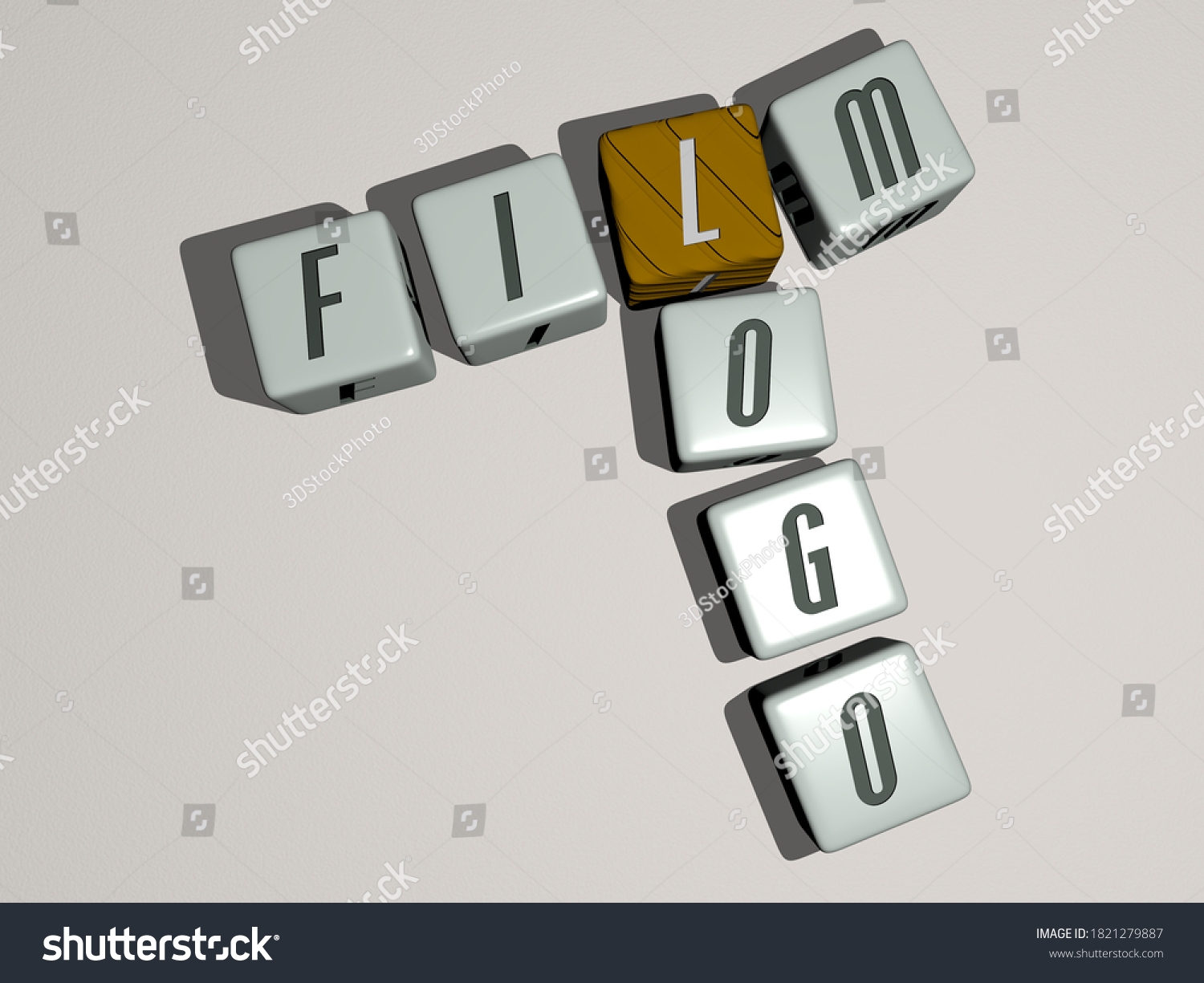 Film Logo Crossword By Cubic Dice Stock Illustration 1821279887 Shutterstock