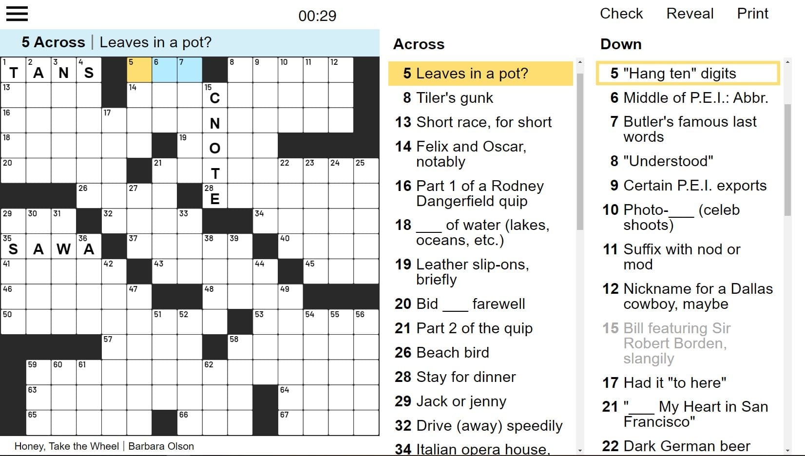 Free Themed Crossword Puzzles Free Online Game Star Tribune