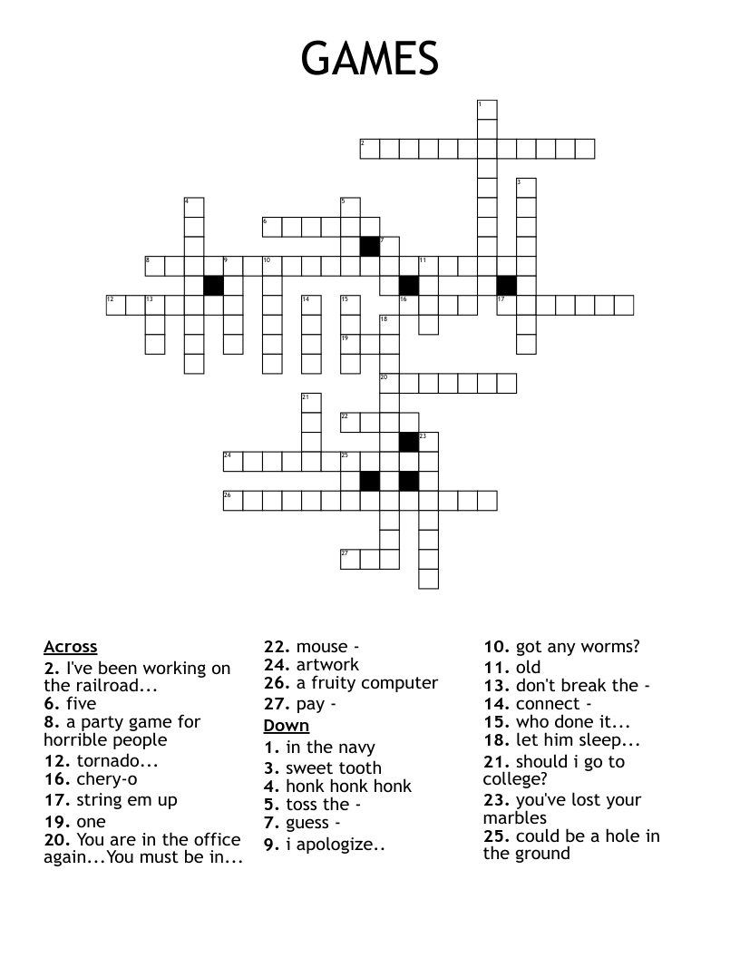 GAMES Crossword WordMint GAMES Crossword WordMint