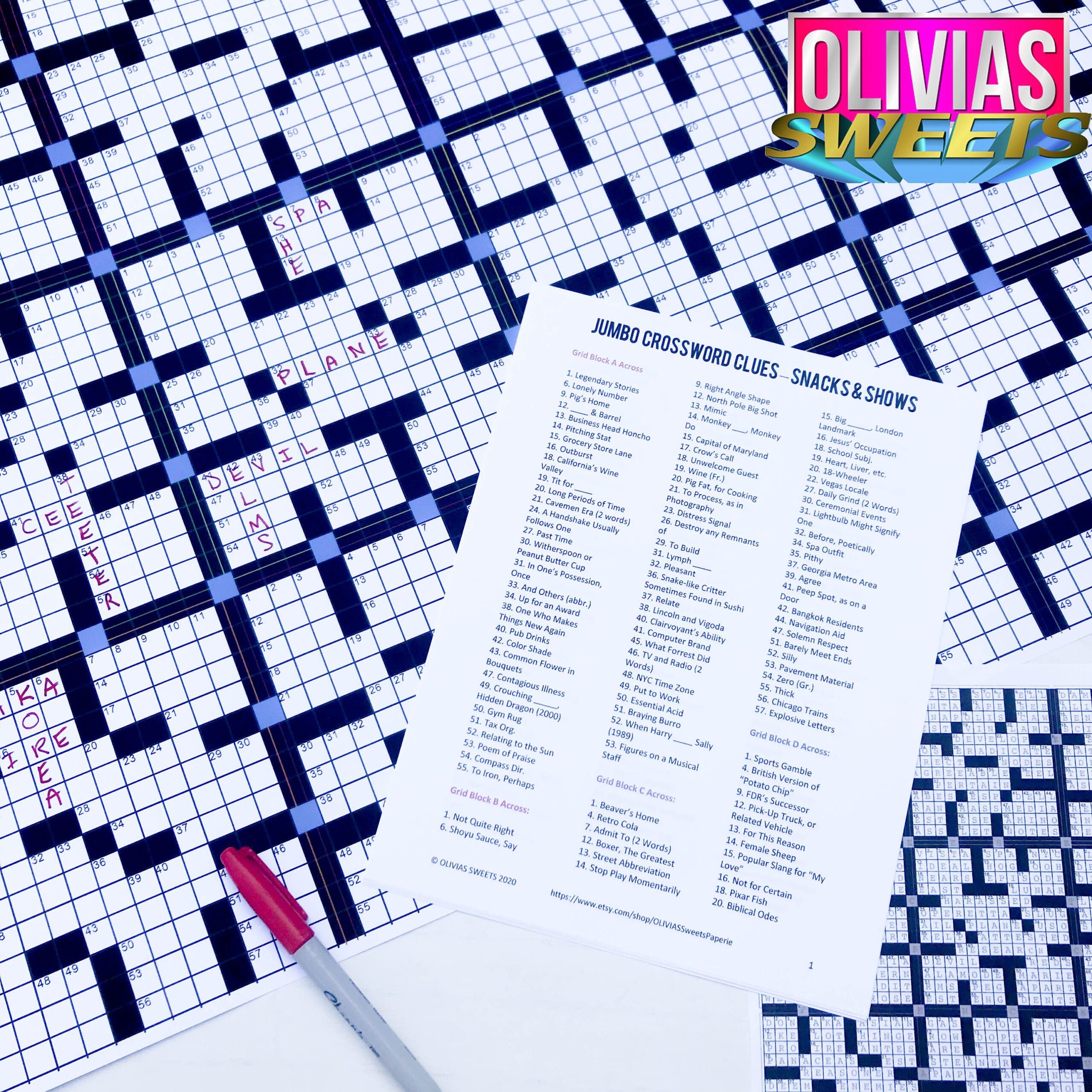 GIANT CROSSWORD PUZZLE Huge Over 2ft X 1 5ft Craft Activity Christmas Birthday Gift Etsy Sweden GIANT CROSSWORD PUZZLE Huge Over 2ft X 1 5ft Craft Activity Christmas Birthday Gift Etsy Sweden