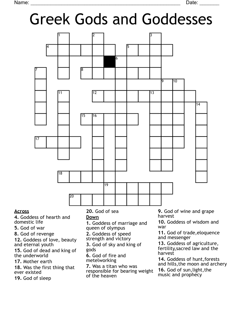 harvest goddess crossword harvest goddess crossword