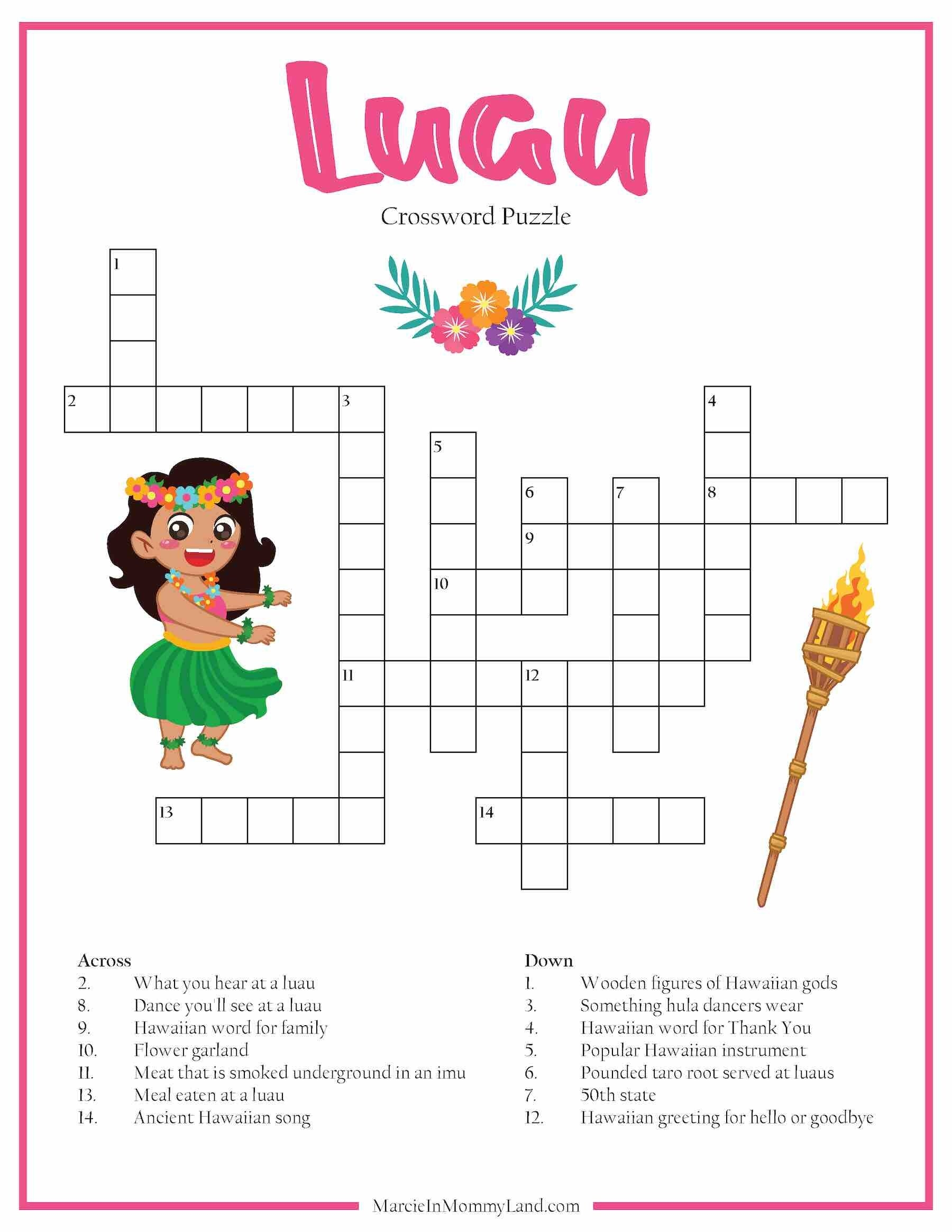 Hawaii Crossword Printables For Kids Etsy Hawaii Crossword Printables For Kids Etsy