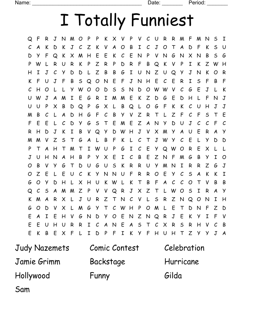 I Funny Crossword WordMint