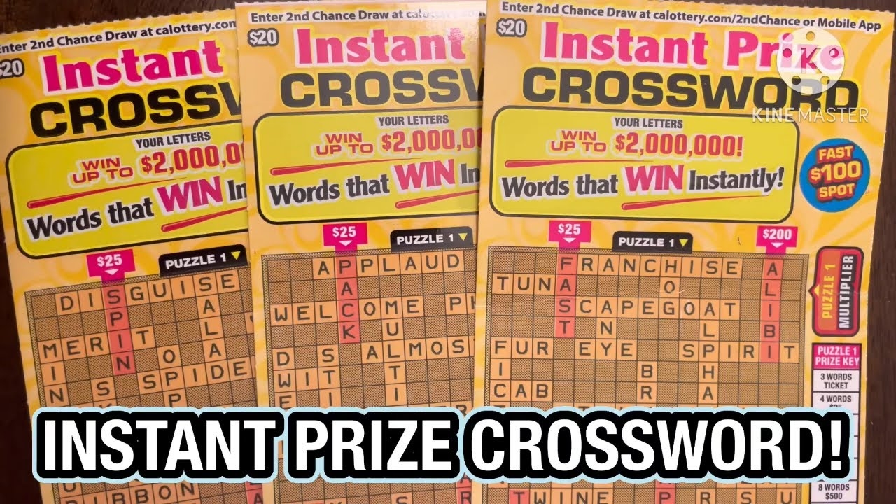 instant prize crossword winners