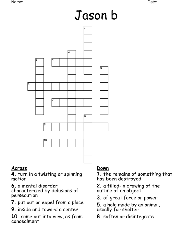 Jason B Crossword WordMint Jason B Crossword WordMint