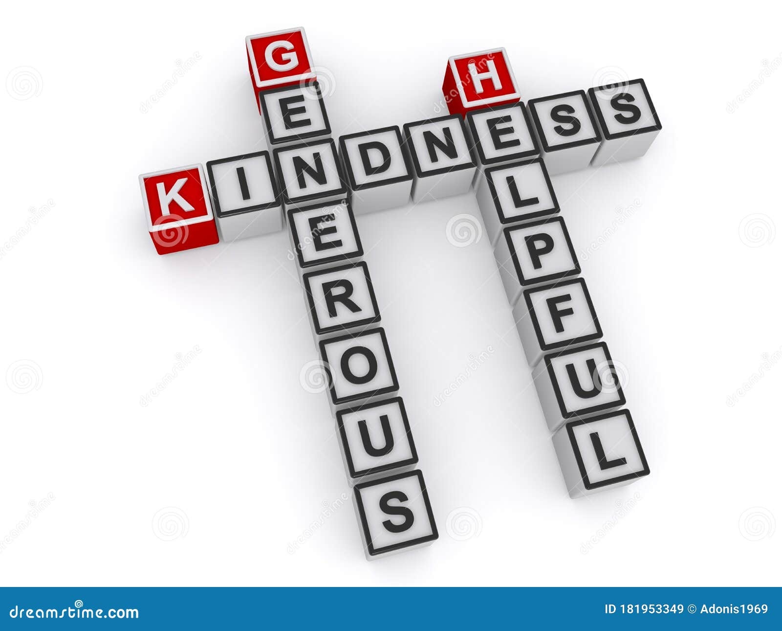 Kindness Generous Helpful Word Block Stock Image Image Of Marketing Alphabet 181953349